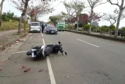 快訊/台中20歲男騎士過彎自撞分隔島！人車噴飛送醫不治