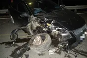 烤完肉準備換車？林口男子中秋醉駕衰到自己　車頭半毀頭腳撕裂傷