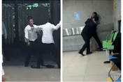 老鳥不爽菜雞上位快！二殯開扁「移靈走廊→激戰擂台」　氣炸揮拳畫面全直擊