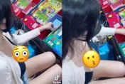 雪乳妹寧夏夜市打彈珠！核彈級UU一片布難藏　驚人身分遭起底…嬌喊：我超弱～