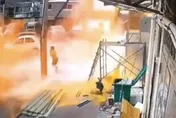 轟！焊接引爆炸旁觀女遭火海吞噬　2人成火球地上打滾