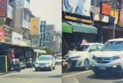 快訊／疑精神不濟…雲林女開車撞翻7機車！外送員緊急送醫　驚悚瞬間曝