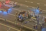 下車遭撞飛「頭部變形」！國1中山高奪命車禍　休旅車急速衝撞…釀1死1重傷