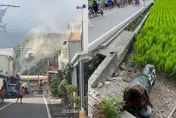 快訊／台東橘子山「驚傳走山」！黃沙瀰漫畫面曝光　伯朗大道地標也倒塌