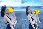 好想當寶寶！「北一女神」蔡瑞雪海邊深V比基尼辣翻　超兇C乳網暴動：陷進去了…