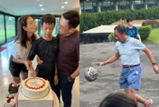 賈永婕14歲兒生日趴…驚見「郭台銘打籃球」成亮點！她笑揭：把小孩都X掉了