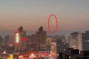 是秘密飛行器軌跡雲？ 石家莊天空現「金色」怪雲...網友表示首次見