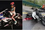 重機女神淪山路猴子！遇車劫「雙腳朝天亡」鮮血整地流　車友見事故片嘆：全壓線騎