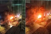 電箱爆炸→火舌竄民宅！疑電筒炸裂引火勢　桃園長庚對面爆火光「1人無呼吸心跳」