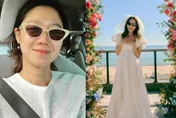 孔曉振親曝婚紗照！長禮服「搭配五彩項鏈、帥氣墨鏡」幸福牽爸媽　網盛讚：不愧是妳