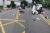 高雄橋頭2機車互撞！3人慘摔倒地　短褲女騎士「頭部重創」不治身亡