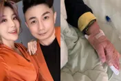 郭婷筠3歲兒緊急住院！深夜突「肺部發炎高燒」　「小手插滿管」畫面曝光惹心疼