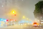 一排車幾乎「被消失」！12縣市濃霧特報　深夜街上霧茫茫畫面曝光
