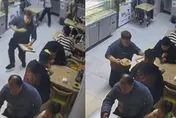 【影】餐館老闆上菜時腳滑直接「跪式服務」　網笑翻：這不得加小費