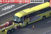 【影】日高速公路發生大巴與貨車追撞事故　造成8人受傷路段回堵3公里