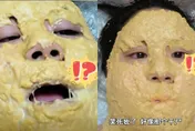 【影】發燒不退媽媽用獨家秘方…臉抹麵糊「攤大餅」降溫　網笑翻：想知道能吃嗎？