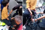 影/屏東小5男童元旦騎單車兜風　右腳卡後輪受困嚇哭