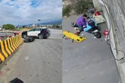 快訊/小年夜爆意外！台72騎士失控撞護欄　急墜5m橋下…失去呼吸心跳