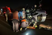 交通地獄！國1下午才出車禍　同路段晚間又驚傳3車嚴重擦撞事故