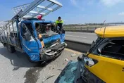 新竹西濱4車追撞！小貨車疑似煞車不及釀禍　4人送醫