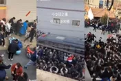 影/「砍頸8刀」河南狠夫殺妻傳夫家偷屍　村民討說法「掀翻警車」爆衝突