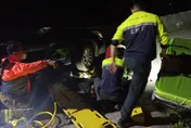 影/新竹32歲男離奇躺路中！慘遭自小客車輾壓命危　警追查肇事責任