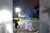 影/好囂張！台中2男剛交保…深夜「放煙火慶重生」地點就在看守所前　警怒：挑戰公權力
