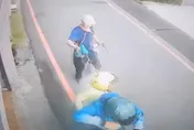 影/驚悚片！鄰居積怨竟狂噴汽油！彰化勇爸下車一拳KO救兒子
