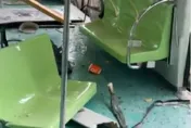 影/怵目驚心！旅客分享台中捷運第一手畫面　車廂內如災難片現場