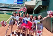 影/台式應援登運動家主場！樂天女孩開球　林襄甜喊：以台灣人為榮