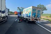 國1台南後壁路段「2貨車追撞」！小貨車駕駛頭部掛彩送醫
