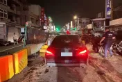 桃園賓士車深夜撞進捷運工地　24歲駕駛斷手送醫