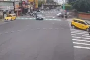 影/台中700萬BMW跑車逆向撞車！監視器拍下詭異車速　男子供稱「駕駛不當」