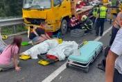快訊/國3死亡車禍！聯結車撞緩撞車2工人　家屬淚崩癱倒