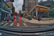 影/禮讓亂象！女帝闖紅燈害後方追撞　手機男站斑馬線要汽車先走