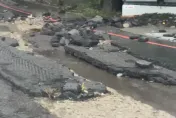 卡努災情/南投慘遭豪雨輔洗禮！土石沖刷「柏油路炸裂」　2天雨量破550毫米