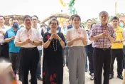 120公尺高關公超醒目！高虹安、楊文科赴新竹關帝廟、普天宮為民祈福