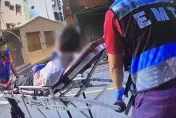 影/還真的跳！男身背5條通緝罪　5樓跳下骨折哀嚎遭逮