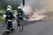 快訊/台中焦屍車禍現場曝！無法脫困遭活活燒死性別難辨　起火原因釐清中