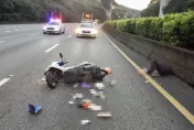 快訊/騎機車上國道內車道逆向　撞內側車輛騎士骨折氣胸