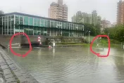 雨淹進民宅！高雄籃球場慘成水池　10區雨量累積破100毫米