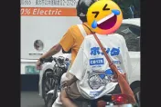 「真愛」的安全帽？後座女戴「大同電鍋+飯匙」　爆紅騎士：只是朋友