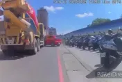 影/淡水8旬老翁超硬派！硬切車道對決水泥車　KO影像曝光