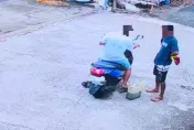 影/送你一桶汽油！台南醉男騎車提油討債恐嚇要「潑下去」　返回察看秒被逮