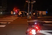 快訊/台中外送員遭休旅車衝撞！騎士噴飛數十公尺　車頭全毀命危送醫