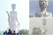 影/太醜！河南一景區現山寨「牡丹仙子」雕像　網吐槽：不忍直視