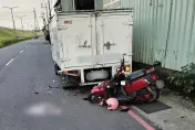 快訊/新北蘆洲機車撞違停貨車　女騎士爆頭雙腿骨折昏迷送醫