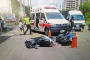 台中2機車路口相撞4傷　母倒地稚子大喊「媽媽加油」讓人鼻酸