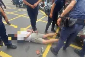 快訊/抓到了！五股狂男為平安餐西瓜刀瘋砍7道友　壓制影像曝光