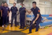「天菜帥警」展示大肌肌！台中第五分局闢健身房助員警強化　警花也撩落去